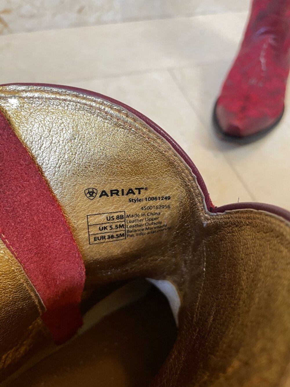 Ariat Cate Snip Toe Cowboy Boot Womens 8 - Picture 6 of 9